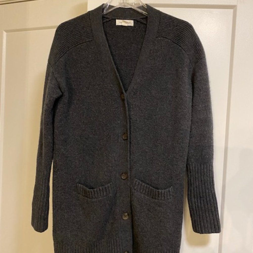 Treasure & Bond Grandfather Sweater, Charcoal Grey, Size XXS